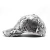 Snake Print Faux Leather PU Leather Baseball Cap, Adjustable Hip-Hop Street Dance Hat, Lightweight Sun Protection For Outdoor Activities