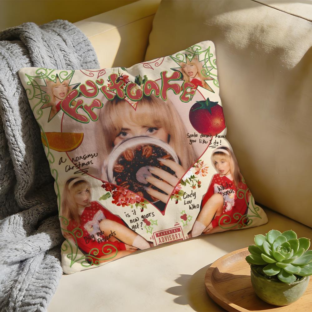 

Cushion Cover Washed Linen Soft Breathable Decorative Case For Sofa Home SSabrina CarpenterS Singer Pillow cover 30x30 cm