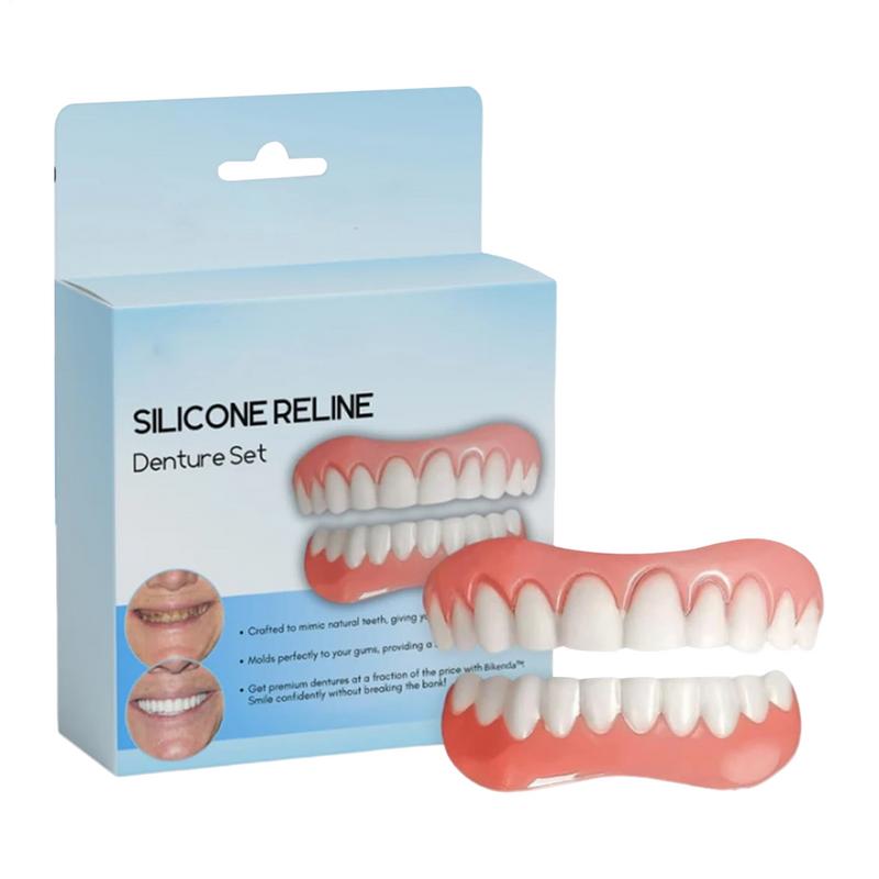 Nature Silicone Denture Liner Kit Denture Reliners Veneers Snap in Teeth Comfort Fit Tooth Repair Kit Comfortable Denture Set