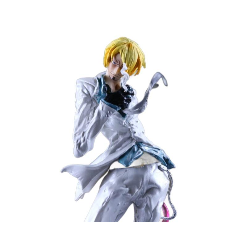 Figura de Anime One Piece Vinsmoke Sanji De Pie y Modelo de Patada Estatua de PVC Colección Decoración de Escritorio Adorno Juguetes Duraderos