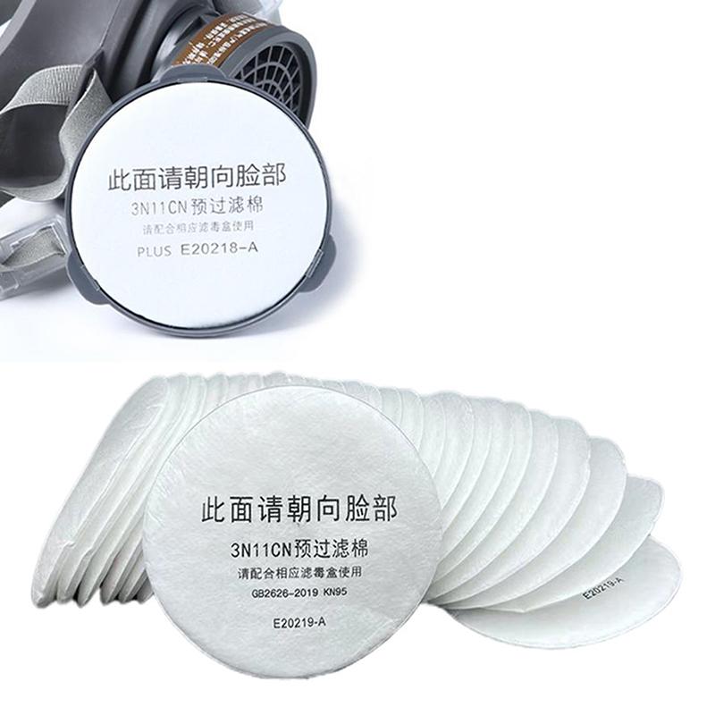 10Pcs 3N11 Filter Cotton For 3001/3301/3303/385 Gas Mask Cartridge 3200/308/1201 Dust Mask For Carpenter Builder Miner Polishing