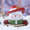 Resin Christmas Statues Cartoon Snowman Ornament Home Interior Snowman Figurines  Holiday