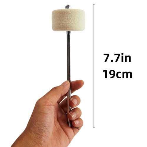 Sonar Perfect Balance Bass Felt Drum Pedal Beater with Stainless Steel Handle, Percussion Drum Pedal Accessory