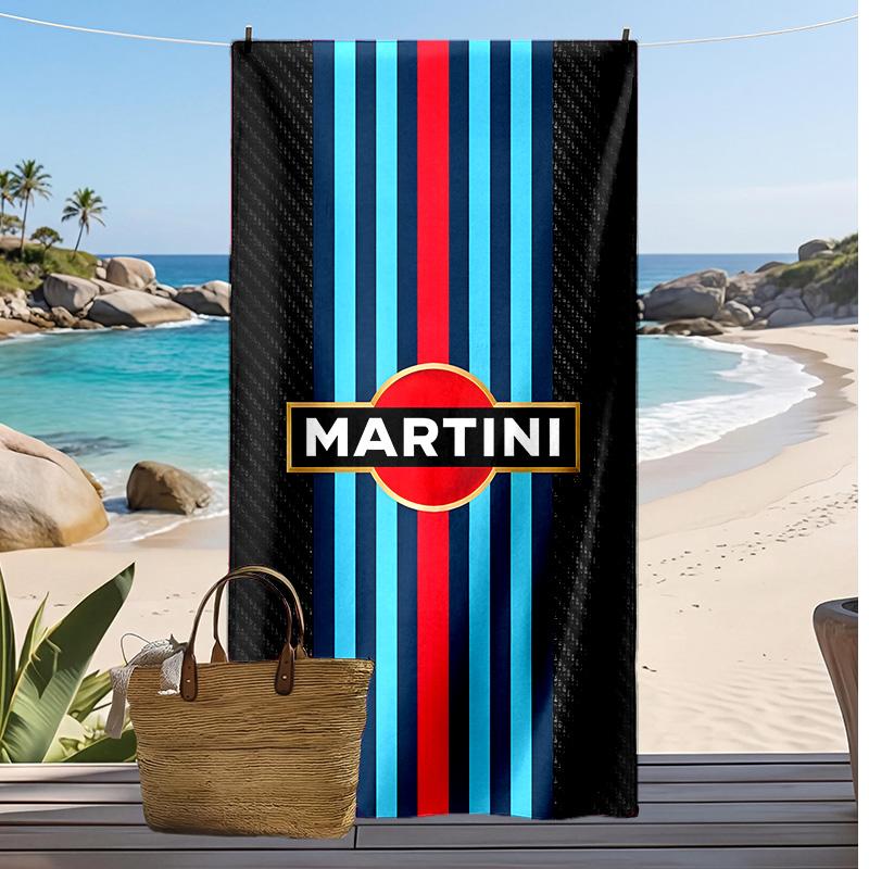 Asciugamano da Spiaggia Asciugatura Rapida Stampato Martini Racing Team Asciugamano da Bagno Super Assorbente Morbido Leggero per Piscina Viaggi Estivi