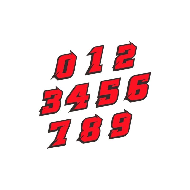 Rainbow Motorcycle Racing Number Stickers Waterproof UV Resistant Adhesive Decals