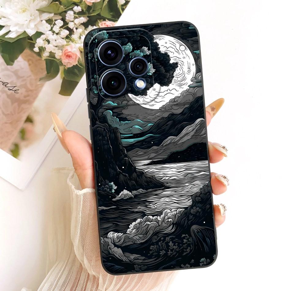 For OPPO Reno15 5G CPH2825 2026 Fashion Dusk Beach Painting Phone Case For Oppo Reno 15C 15 Soft Silicone Covers Bumpers