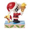 JIM SHORE Snoopy Woodstock Santa 6015039 & <Christmas>