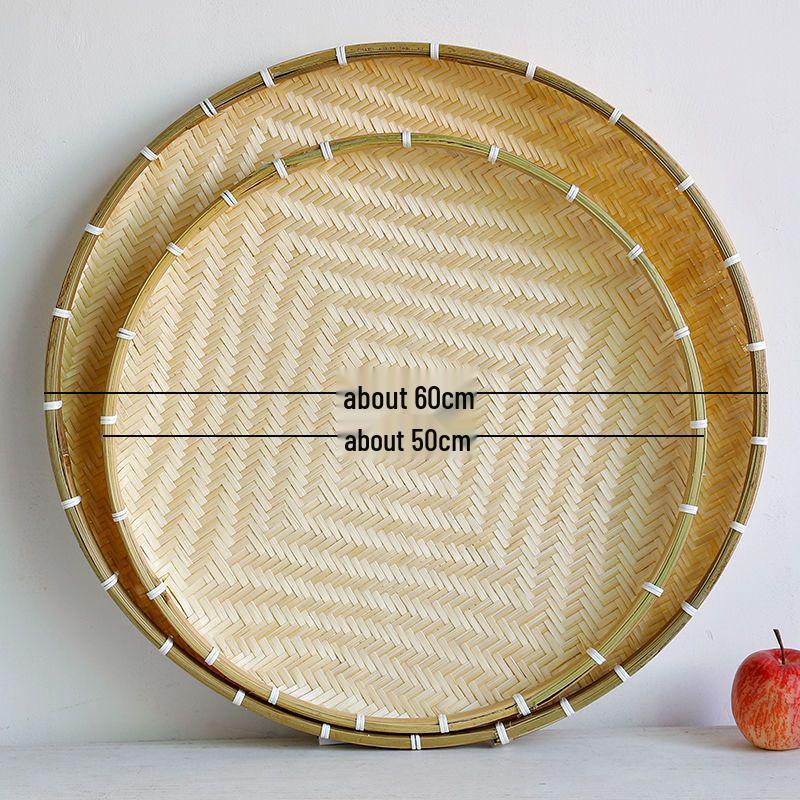 Большая бамбуковая корзина для сушки овощей с сеткой – Очень большой плетеный поднос