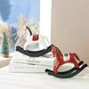 Wooden Rocking Horse Ornament Desk Decor Living Room Decor Balance Art Adornment Creative Gift Souvenir