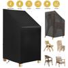 Anti-UV Chair Covers 210D Oxford Fabric Stackable Chair Covers Furniture Protector  Garden Outdoor