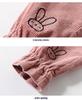 2024 Spring Korean Children's Corduroy Joggers - Big Ear Rabbit Design for Girls