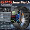 New Six-Star Positioning GPS Smart Watch Flashlight 3ATM Waterproof Compass Barometric Altimeter Heart Rate BT Call Smart Watch