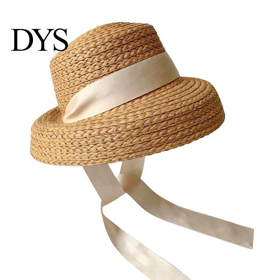 Sunshade Hat for Daily Wear Straw Sun Hats Kids, UV Protection Fishing Hat, Wide Brim Bucket with Ribbon, Breathable Summer Outdoor Beach Travel