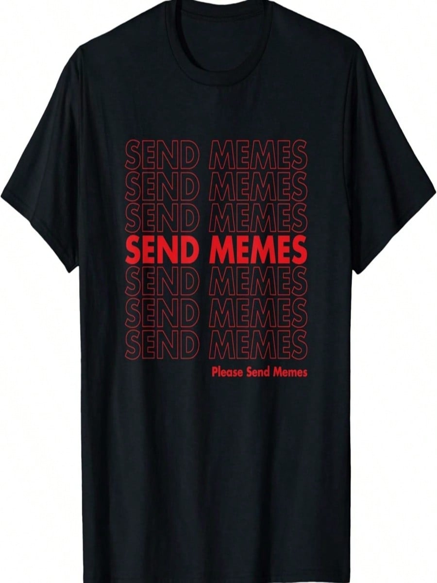 Thank You Send Memes Plastic Bag T-Shirt - Funny Meme Tee T-Shirt S разноцветный