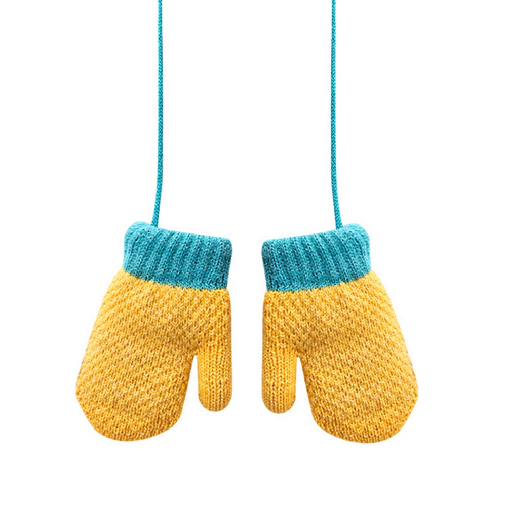 eigenn Mittens with Thick Warm for Boys and Girls Ages Perfect for Snow and Perfect as a Baby Gift Children's Drawstring, Fleece-Lined, 2-4, Play,