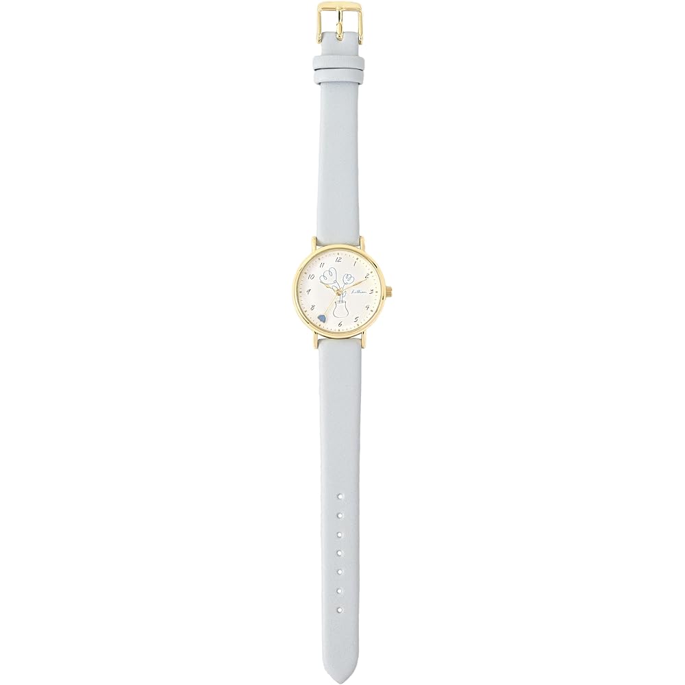 Fieldwork Women s Analog Watch Floral Second Hand 14mm Blue Faux Leather Fashion Accessory JN051-3