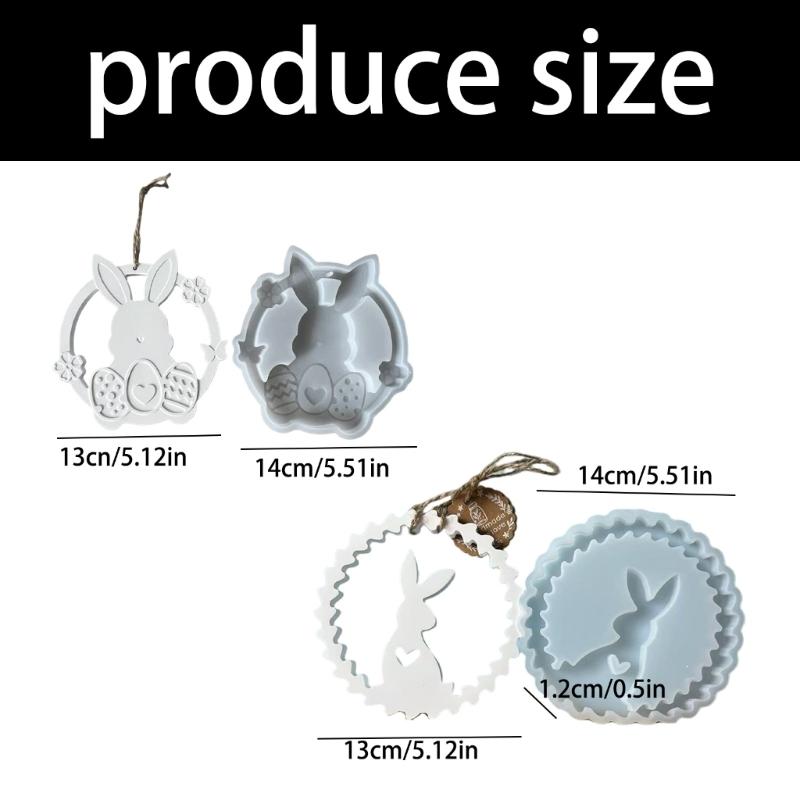 Easters Themed Silicone Craft Mould Designs for Rabbits Charm Easy to Clean and Reusable for Crafting
