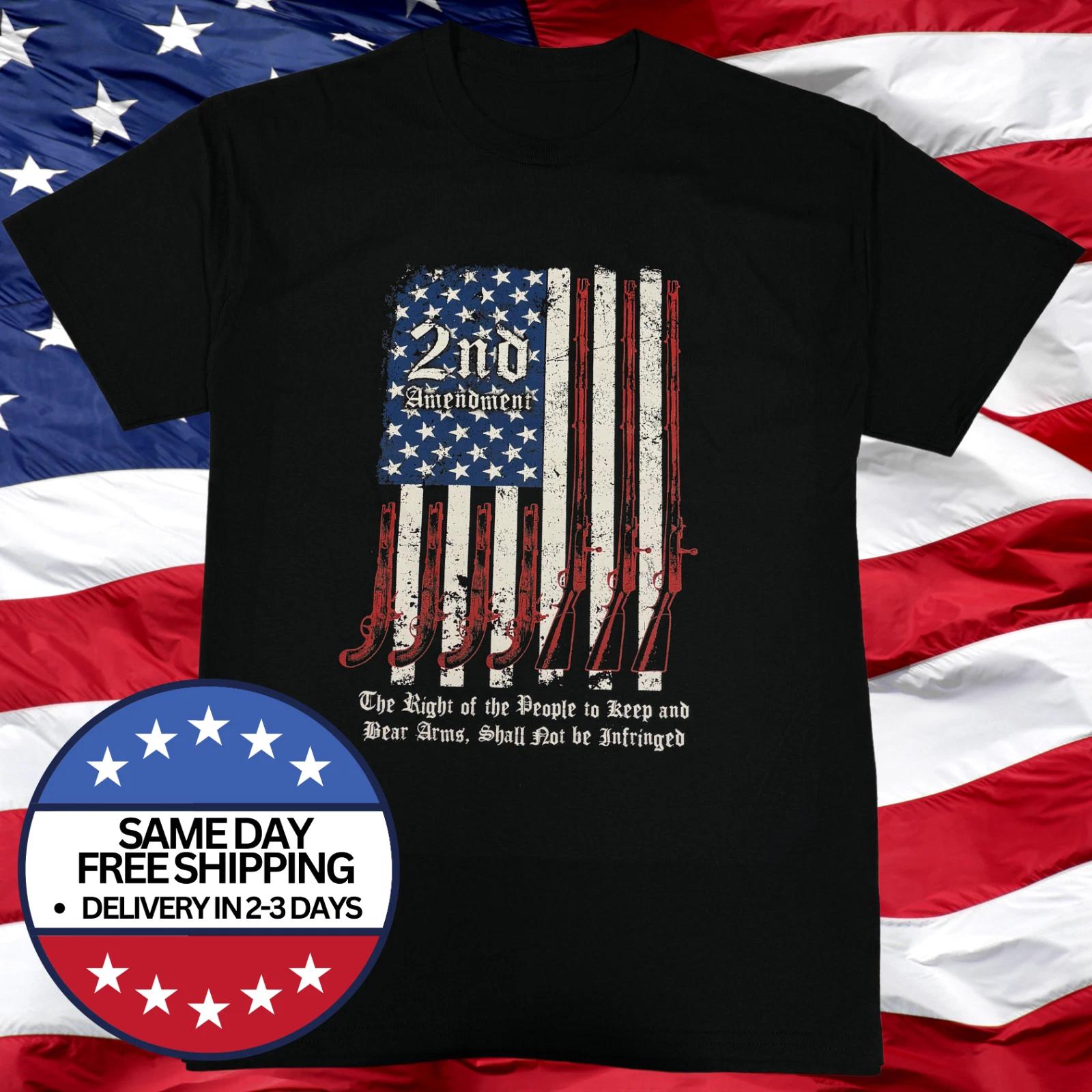 2nd Amendment T-Shirt American Gun Flag USA Freedom Gun Rights NEW RELEASE 2024 M