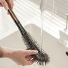 2 In 1 Bottle Brush Soft Bristle Design Long Handle Glasses Bottles Cups Cleaning Scrubber Household Cup Cleaning Tool