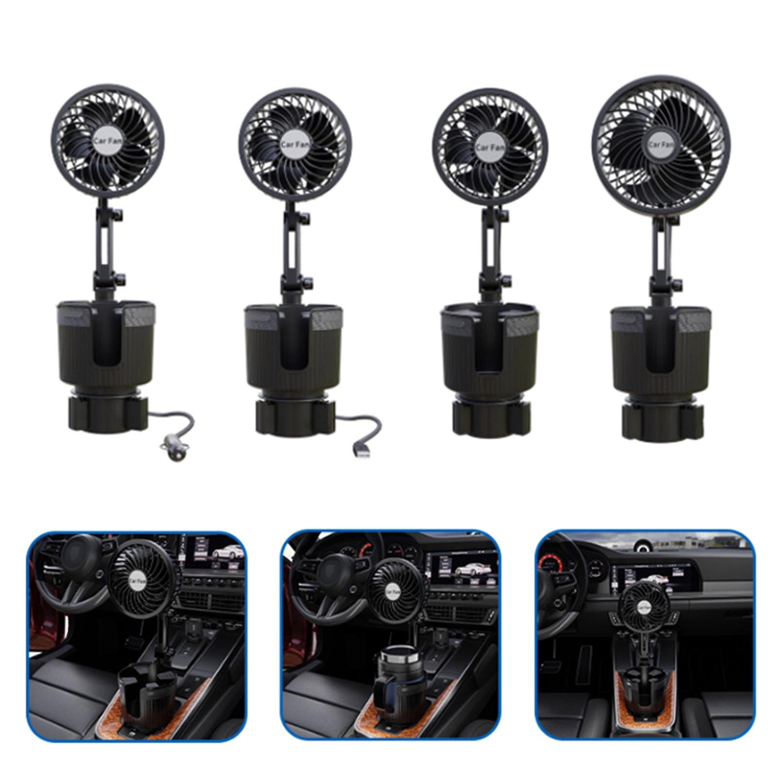 

Universal Portable 5V 12V 24V Adjustable Gooseneck Cup Holder Fan 2 Speed Control Summer Car Cup Holder Fan Accessories 12V
