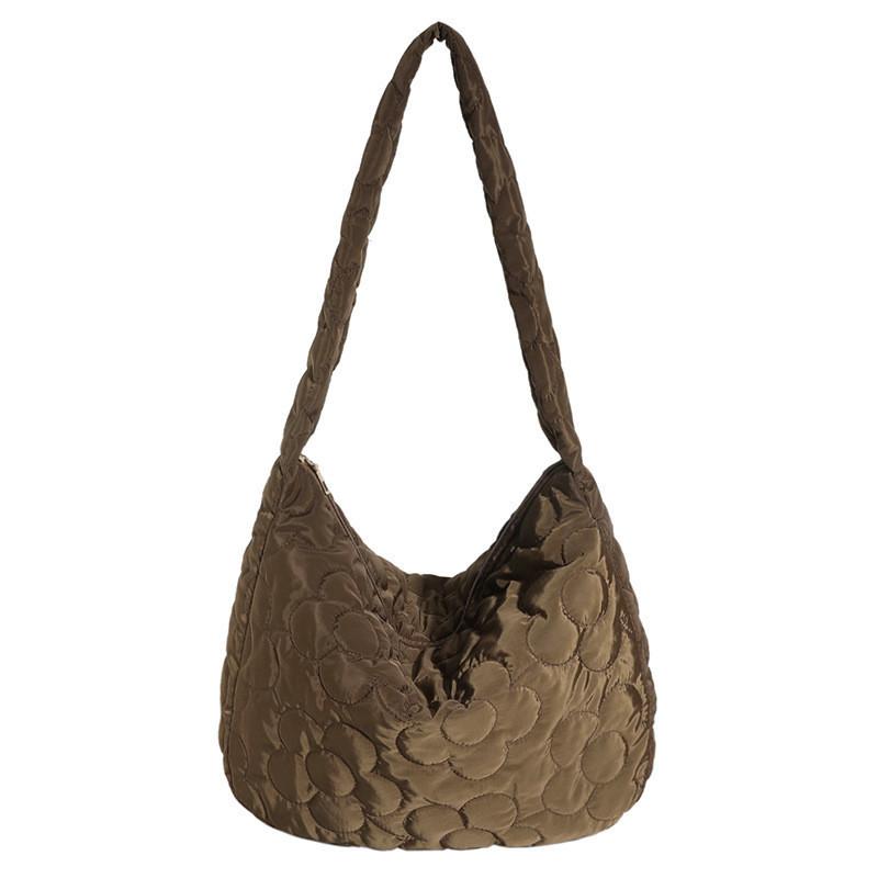 Chic Korean Style Cotton Tote Bag For Women 2023 New Pleated Cloud Bag Autumn Winter