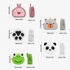 Creative with Zipper Coin Purse Waterproof Cartoon Animals Storage Bag Silicone Portable Mini Wallet Childre Birthday Gift