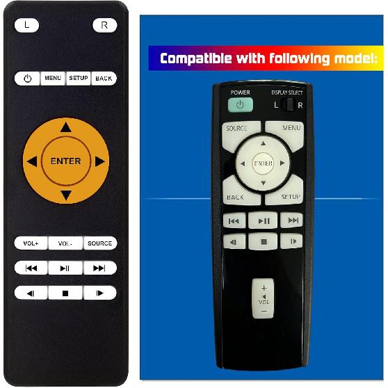 Replacement Remote Control for Infiniti QX80 Rear Entertainment DVD 2014 2015 2016 2017 2018 2019 2020 2021