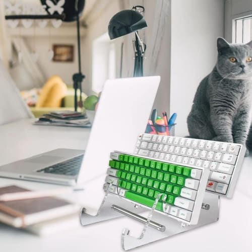 Keyboard Stand, Office Keyboard Holder | Keyboard Tilt Stand, Acrylic 3-Tier Keyboard Storage Holder for Tablets and Photo Frames, Clear Acrylic Keybo