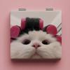 Cat Pattern Foldable Mirror Magnifying Pocket Mirror Portable Makeup Mirror  Children Student