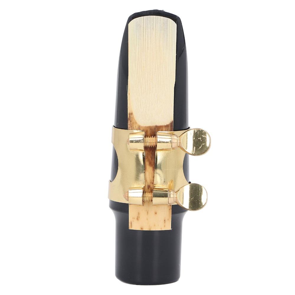 2 Sets Black And Golden Alto Saxophone Mouthpiece  For Alto Saxophone Beginners