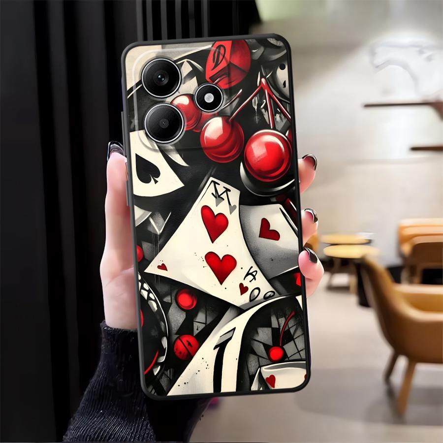 

Poker Mushroom Phone Cover Case for Xiaomi Redmi Note 14 13 Pro Plus 14C A3 12 11 9 8 7 12C 13C 10 A4 A5 K80 A1 K40 A2 A1 Redmi note 14