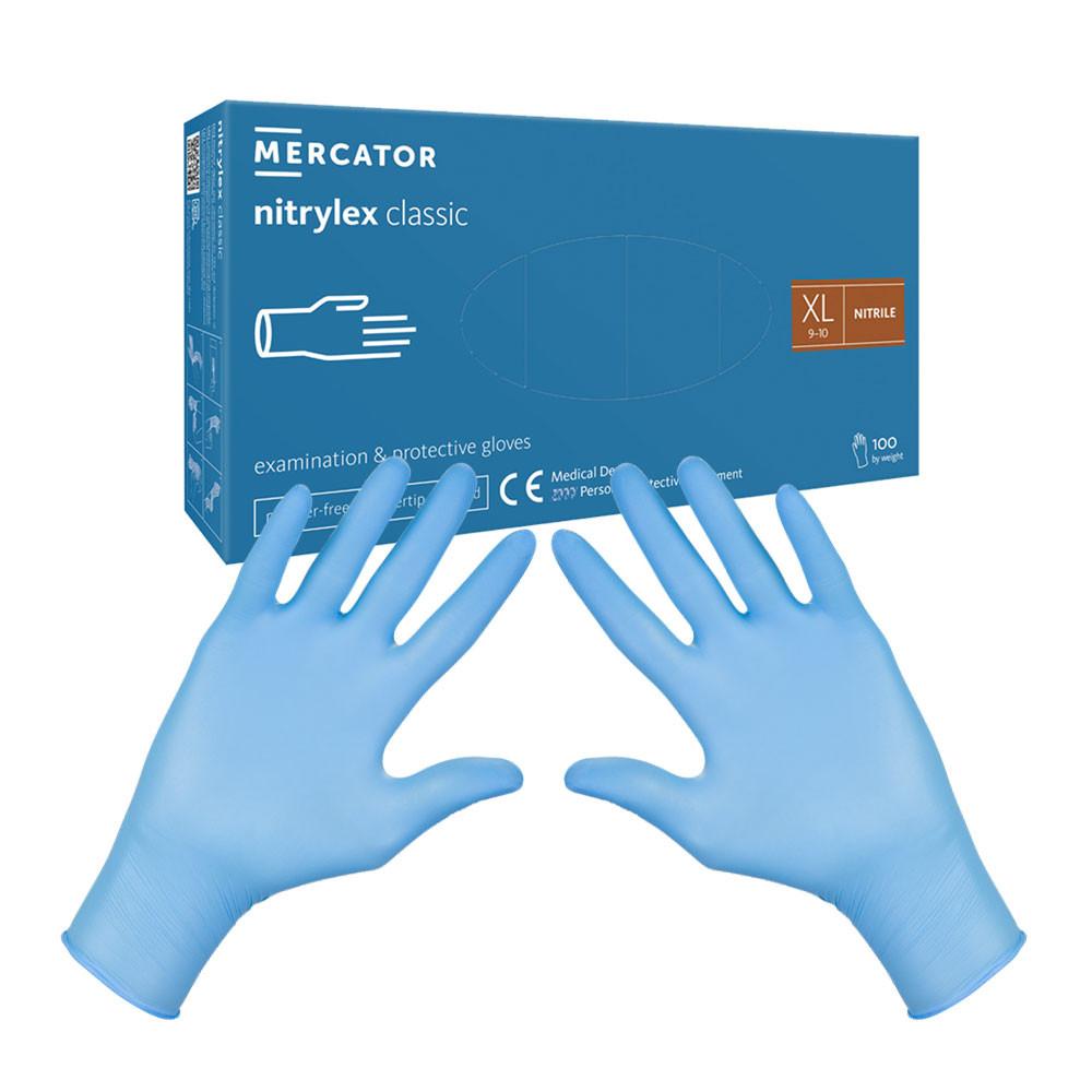 Nitrile Gloves Blue Mercator Nitrylex Classic 100 Pieces