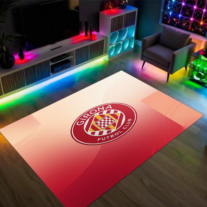 Girona FC Design Crystal Velvet Carpet Cozy Non?Slip Printed Rug For Bedroom Living Room Entrance