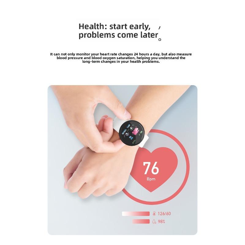 D18S Macaron Bransoletka z Pomiarem Tętna, Licznik Kroków Ćwiczeń, Monitorowanie Zdrowia, Smartwatch z Ośmiokolorowym Tłem