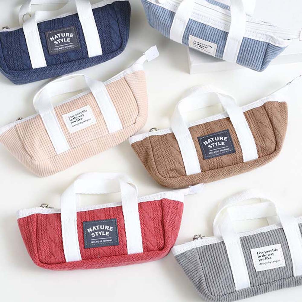 Handheld Handheld Stationery Bag Desktop Storage Pencil Pouch  Stationery Holder