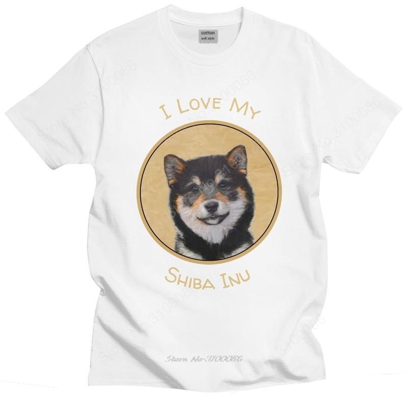 

Kawaii I Love My Shiba Inu T Shirt Man Cotton Dog Lover Gift Tees Top Round Neck ShortSleeve Urban Tshirt Merch Graphic Tshirt S