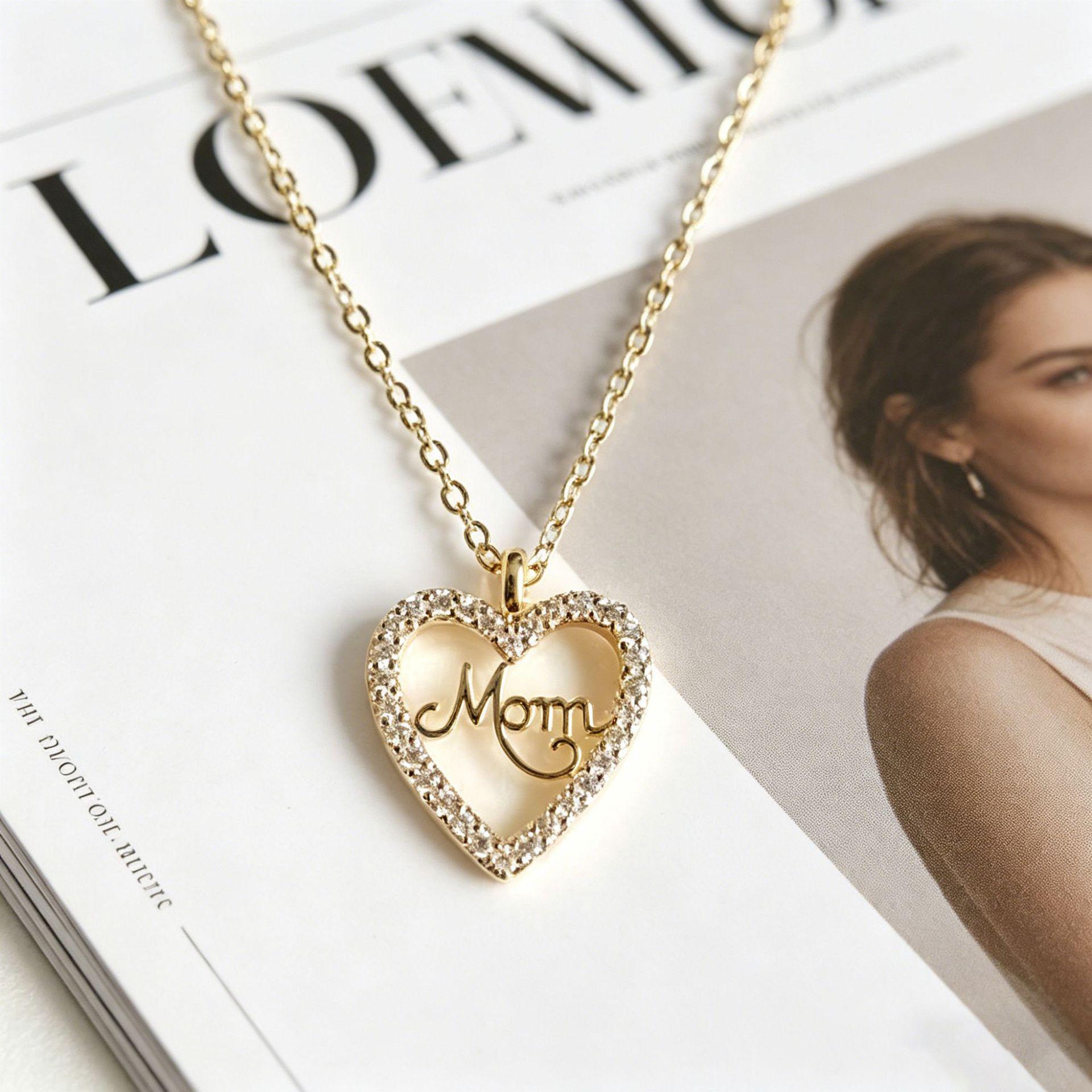 Yanbai Mother s Day Elegant Zirconia Heart Necklace
