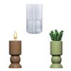 Unique Candle Holder Molds Crafting Molds Round Shape Candle Base Moulds Silicone Texture for Crafting Candlesticks