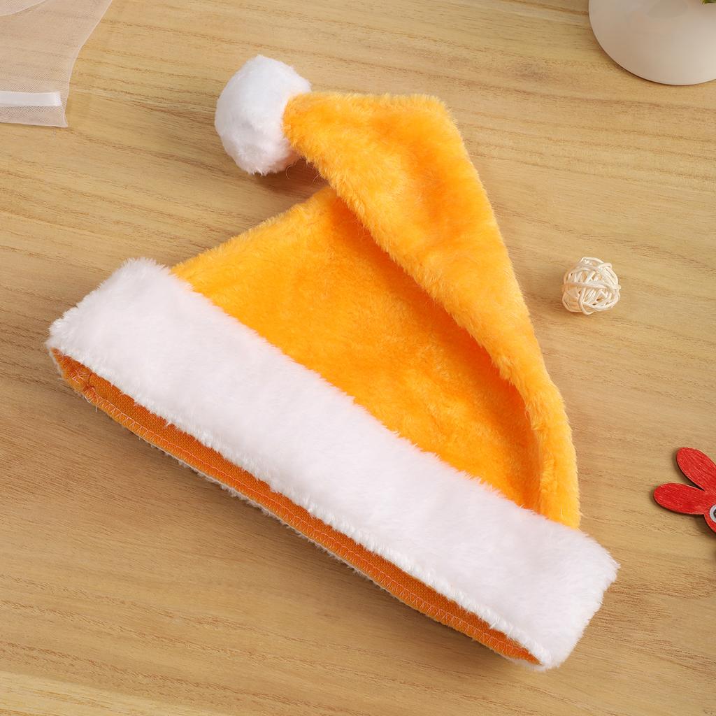 1pc Christmas Hat,Santa Hat,Xmas Holiday Hat for Adults,Unisex Velvet Comfort Thicken Classic Fur New YearHoliday Party Supplies