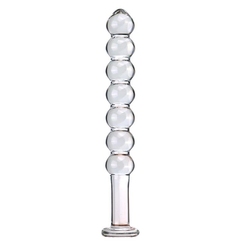 Glass Anal Plug Six-piece Set Pulling Beads Dual Use Small Dildos Butt Plugs Masturbation Posterior Dilation Adult Sex Toys