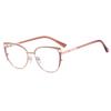 Blue Light Blocking Women's Prescription Reading Glasses Spring Hinge Glitter Eyeglasses 2025 Transparent Fashion Eyewear