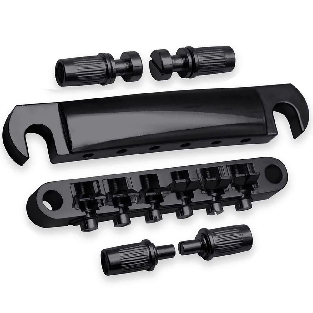 1 Set Gitarrenbrücke Saitenhalter-Kit Mit Stehbolzen Oberer Unterer Saitensattel Kompatibel Für Les Paul Sg E-Gitarre