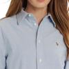 Polo Ralph Lauren Loose Long Sleeve Polo Collar Button Shirt Women shirts Blue 211970736-002