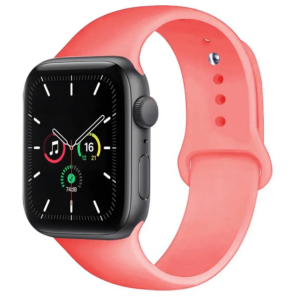 Silicone Band For Apple Watch straps 45mm 44mm 40mm 41mm 42mm-46mm sport bracelet iwatch series 8 7 6 5 4 3 SE 9 10 Ultra 2 49mm