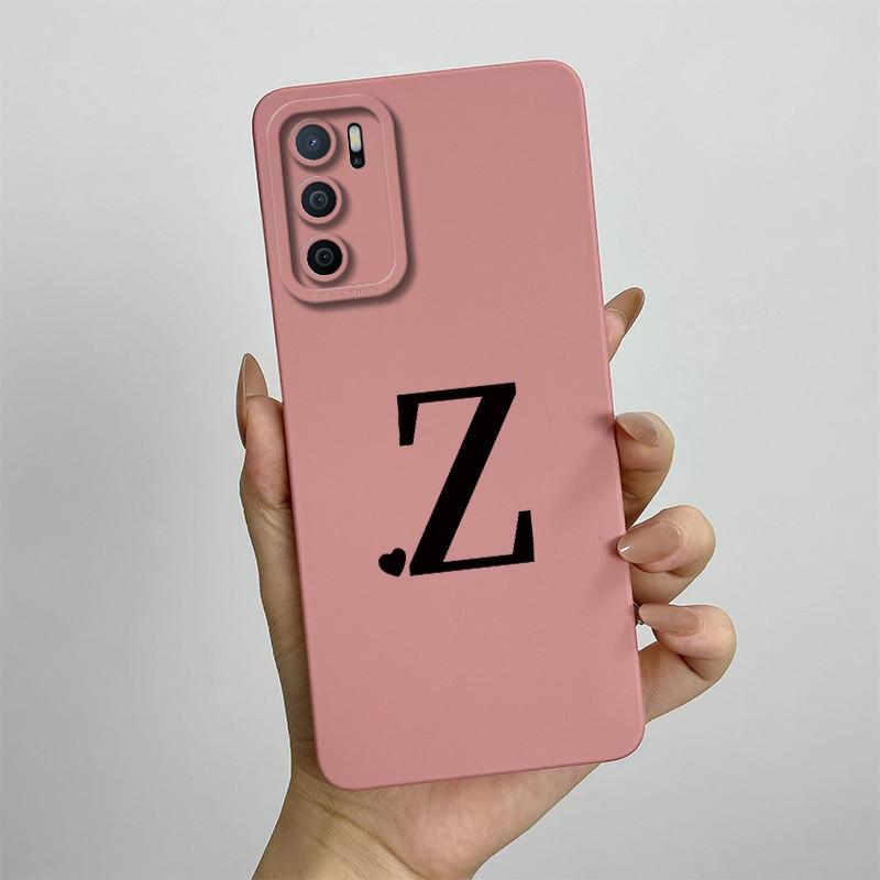 Phone Case For OPPO A54s Case oppo A16 A16S CPH2269 CPH2271 Cute Letters Square Liquid Silicone Soft Shockproof Back Cover Funda