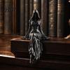 Elegant Gothic Bookshelf Decor 3D Printed Reaper Goddess Figurine, Ethereal Hooded Figure Sculpture, Dark Girl Sculpture Fantasy Statue Collectible