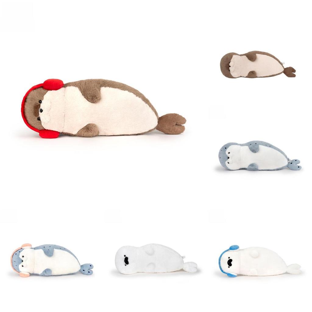 Cute Seal Plush Toy With Soft Short Pile Fabric For Kids Bedtime Sleep Pillow Gift