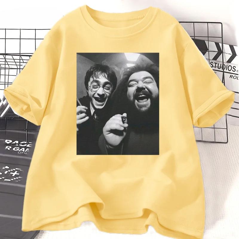 

Смішна футболка з мемом про чарівника, що курить, Жіноча модна футболка з коротким рукавом, Модний повсякденний вільний топ, Жіночий одяг, Базовий топ 4XL