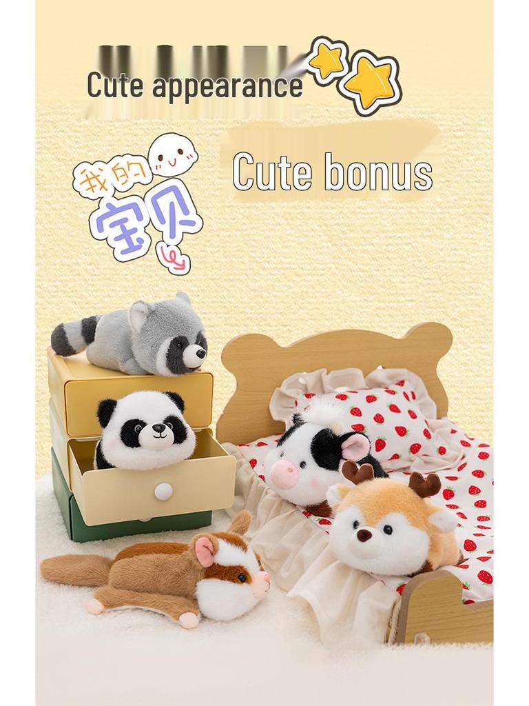 Cute Panda, Fox, Calf, Deer & Raccoon Plush Animal Pendant Doll