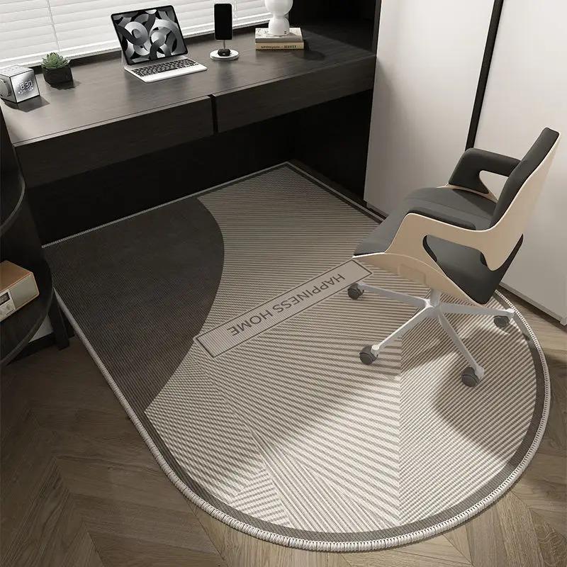 Non-slip Computer Chair Mat High-density Short-pile TPR Bottom Floor Mats for Study Tables Bedroom Modern Decorative Rugs